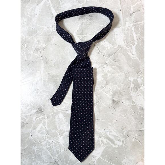 Paco Rabanne Other - Vintage Paco Rabanne Paris Tie Navy Blue Woven Silk Necktie Men's Suit Accessory
